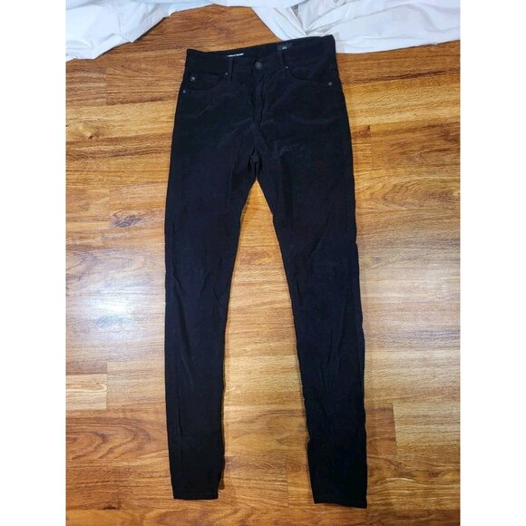 ag adriano goldschmied High Rise Farrah Skinny Jeans, Black, Size 27 - Picture 1 of 5